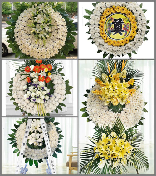 山东青岛平度市田庄镇夏庄村花圈速递
